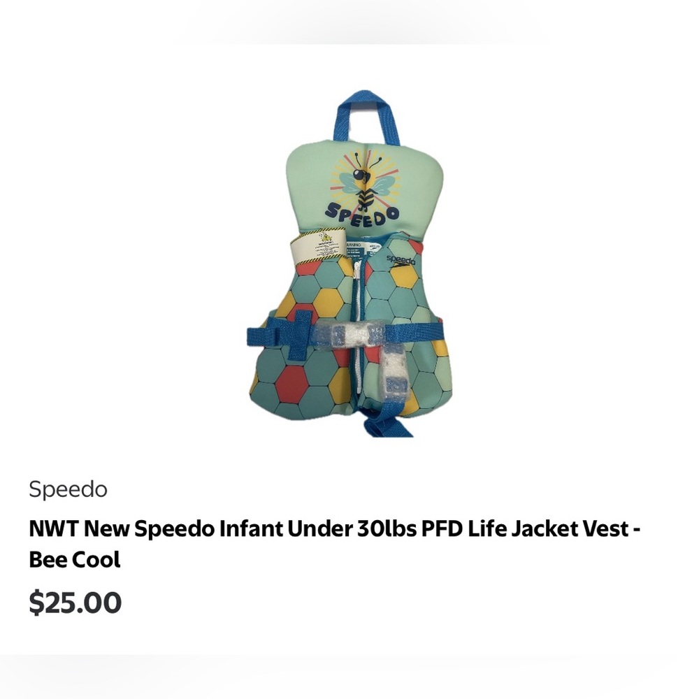 Speedo Infant Life Jacket - Blue and Multicolor